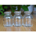 Miniature 50Ml Clear Flat Borosilicate Glass Injection Bottle